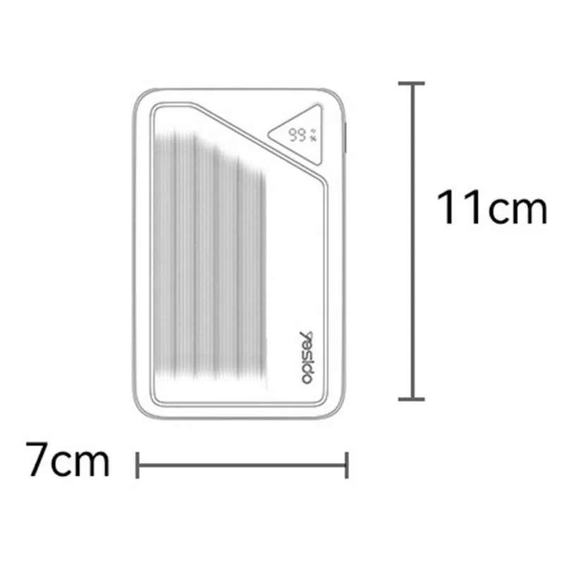 پاوربانک PD و فست شارژ Yesido 20000mAh مدل YP85 22.5W - مشکی (گارانتی 18 ماه تعویض نیکان همراه)